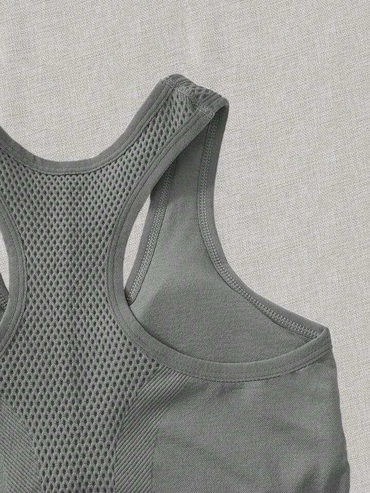A & S Yoga Basic 3pcs Seamless High Stretch Racerback Sports Bra