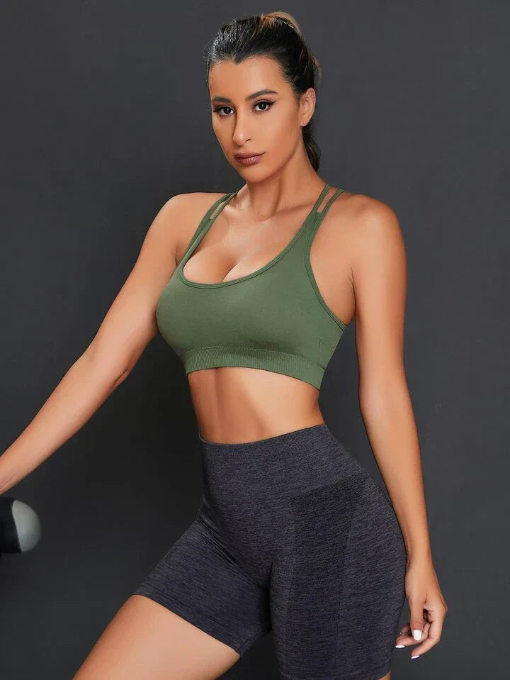 Sexy Strappy Back Sports Bra