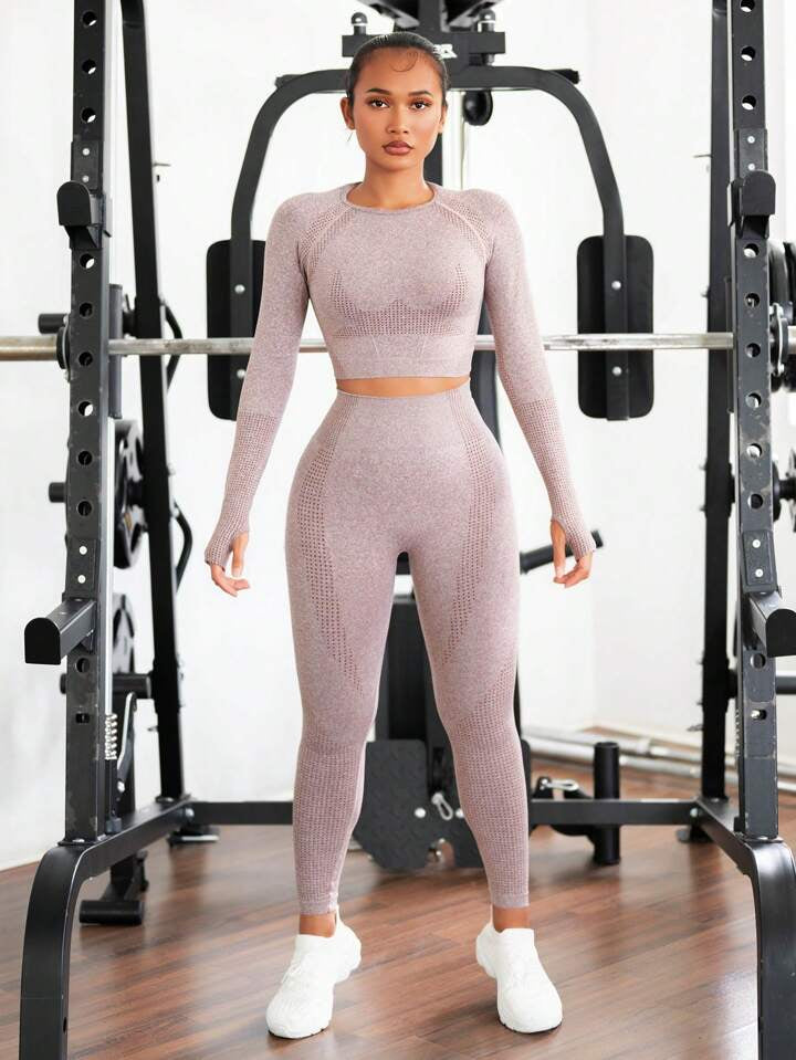 Raglan Sleeve Athletic Tracksuit Gym Clothes