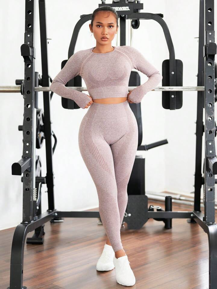 Raglan Sleeve Athletic Tracksuit Gym Clothes