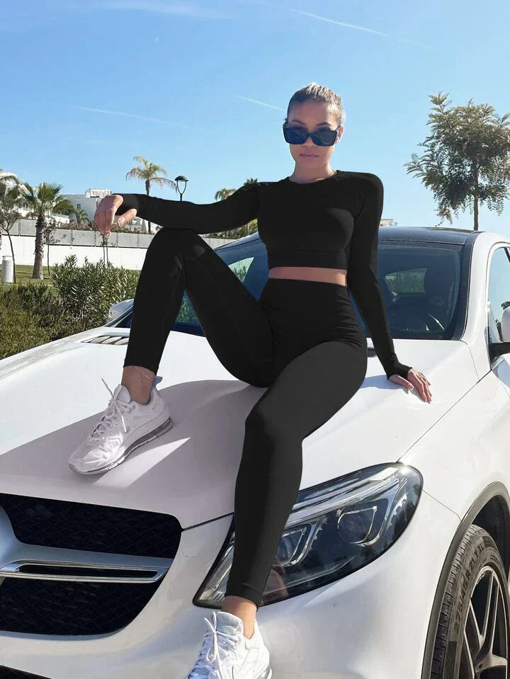 Seamless Raglan Sleeve Sports Set