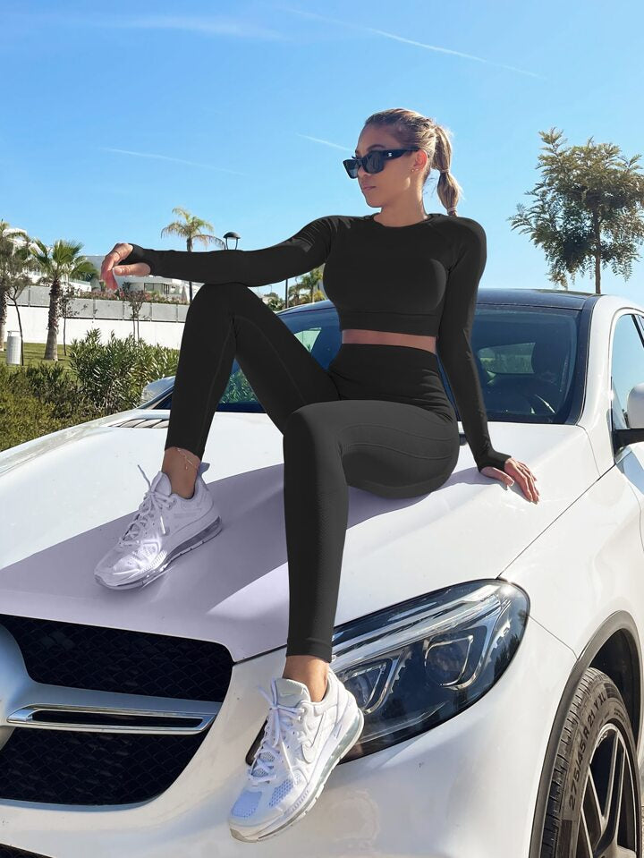 Seamless Raglan Sleeve Sports Set