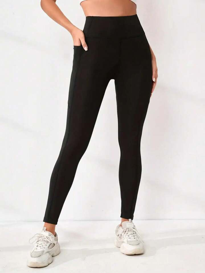 Butt-Lifting Soft Stretchy Sports Leggings With Pockets