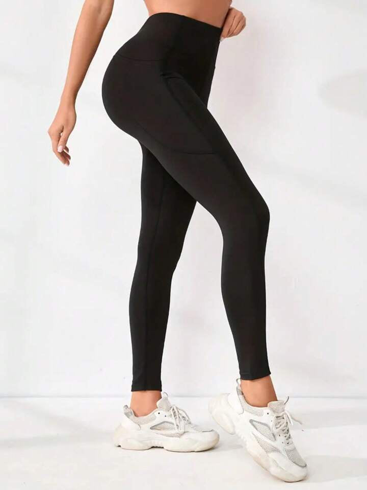 Butt-Lifting Soft Stretchy Sports Leggings With Pockets