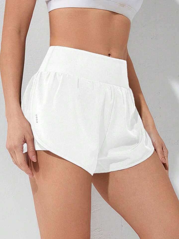 A & S Running Solid Color Sports Shorts With Built-In Lining, Summer