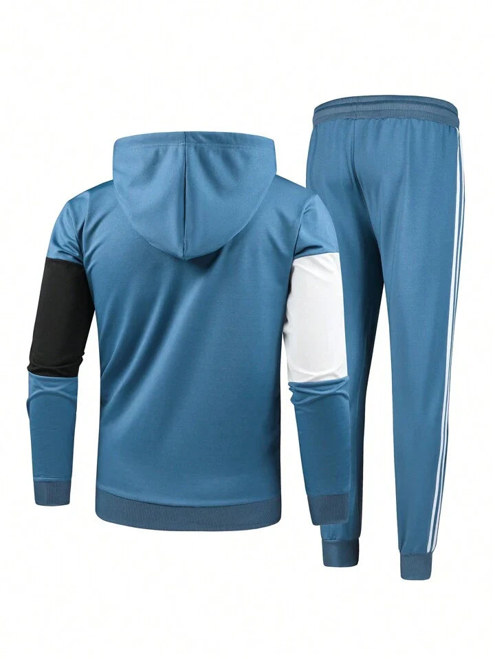 Men's Fitness  Drawstring Hoodie And Sweatpants Sports Suit