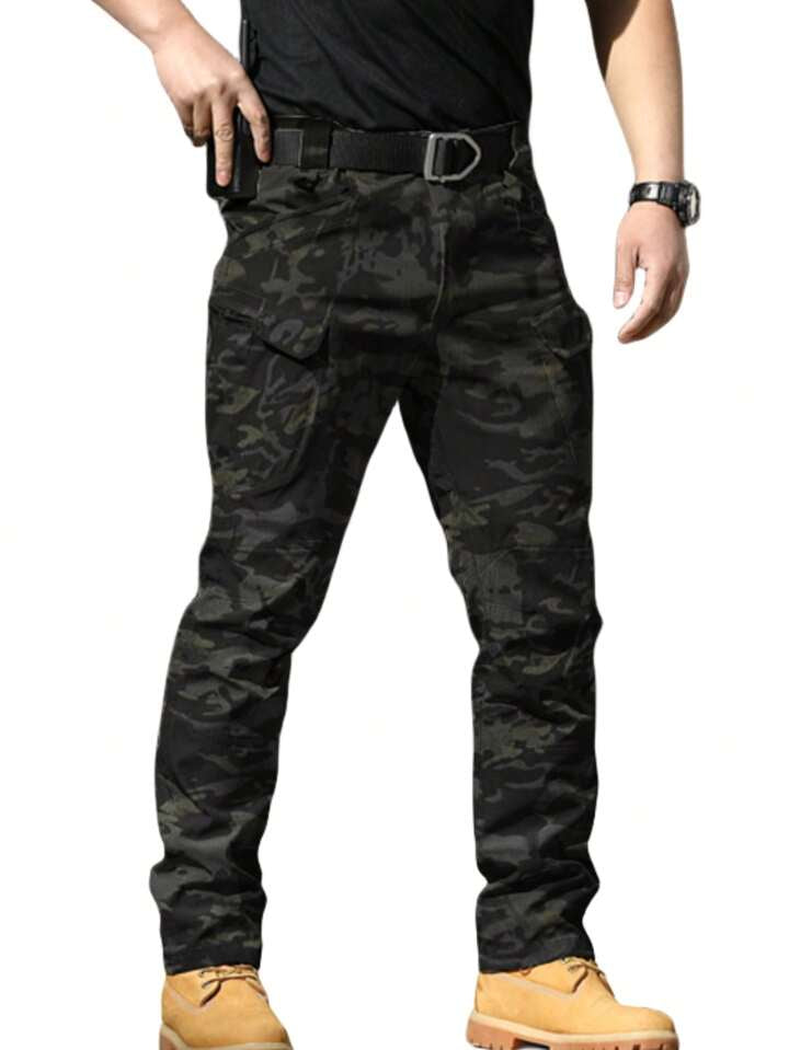 Men's Camouflage  Windproof And Waterproof Jacket And Pants Sports Suit